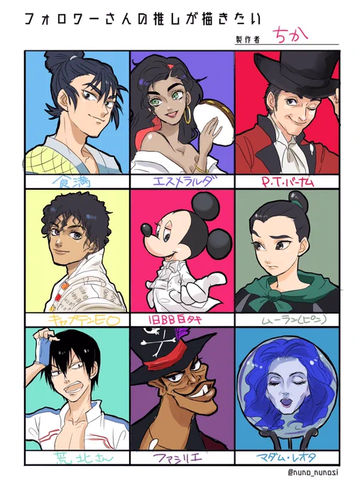描いた!!!
色々描けてたのしかったです❤️
 #フォロワーさんの推しが描きたい
#ふなのりおえかき 