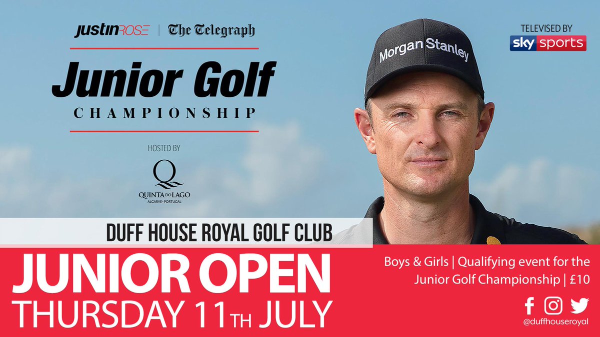 duffhouseroyal's tweet photo. 🙋🏻‍♂️🙋🏻‍♀️ Junior Open | We are proud to be hosting a qualifier for the @TelegraphJunior as part of our Junior Open! Test yourself against the best! 👍🏻

👨🏻‍💻 Book Online https://t.co/bos4dxAh8C
👮🏻‍♂️ JGC Rules ➡️ https://t.co/NB3WInWniR

#JustinRoseTelegraphJunior #JuniorGolf @JustinRose99 https://t.co/RmIKHHEu7k
