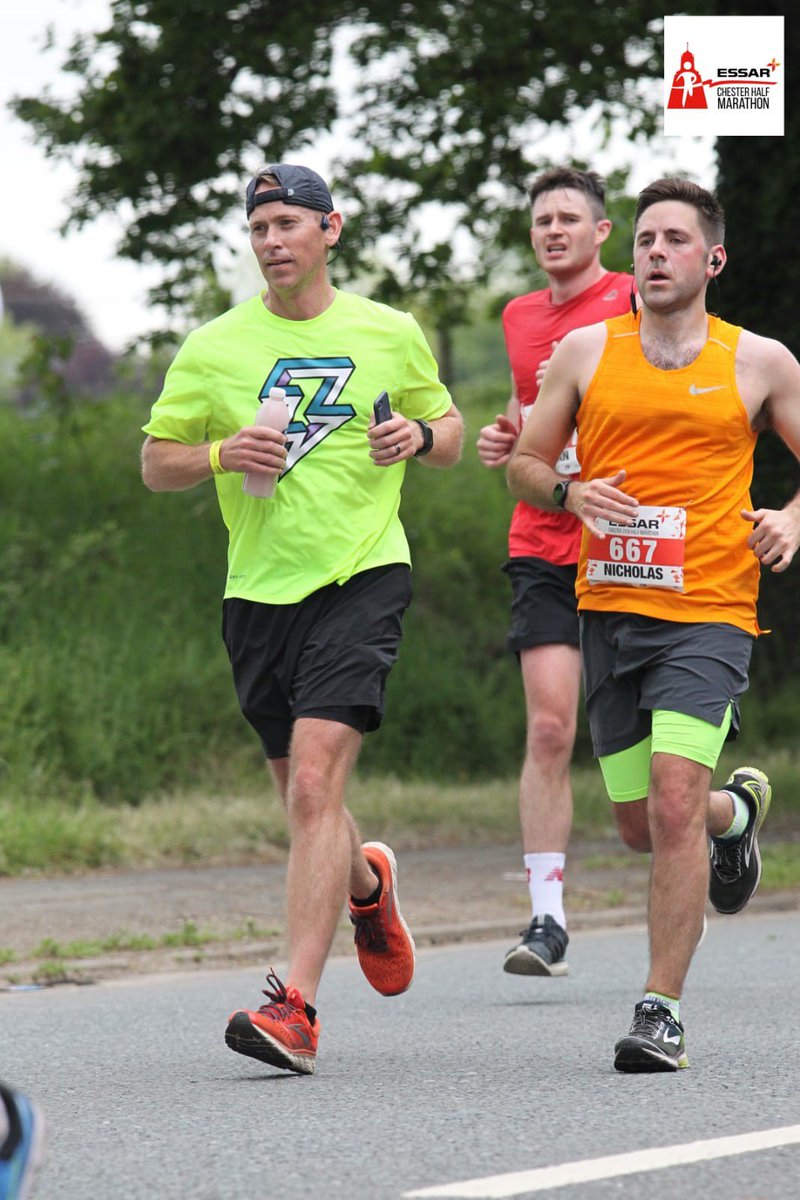 Ken (yellow vest) training for  40-mile run this Sat July 6 to fundraise for MS Society &amp; <a href="/Wcare4h/">Woundcare4heroes</a>. His <a href="/perfectusbiomed/">Perfectus Biomed Group, Now Part of NAMSA</a> colleague Nick (orange vest) is running first 6 &amp; last 19 miles. About 30 runners are supporting Ken's '40for40" challenge. bit.ly/2JjONXI #veterans