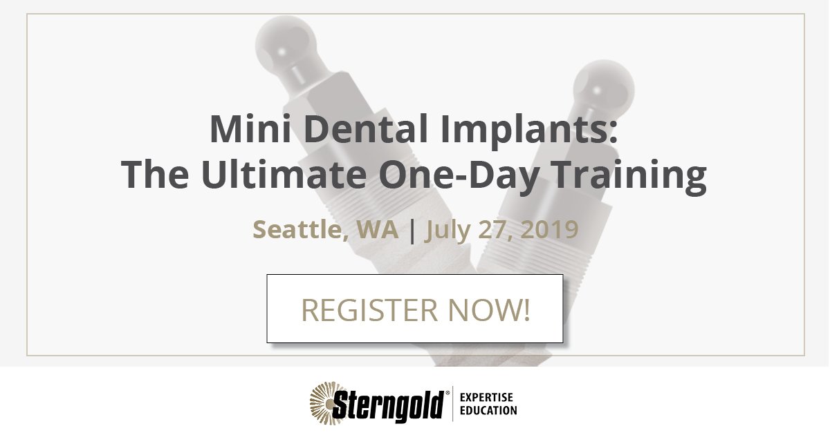 SterngoldLLC's tweet photo. July 27th is approaching fast! Learn how to increase case acceptance by offering mini implants in your practice. Earn 7 CE credits too!

See you in Seattle! 

https://t.co/XhZVxjA4bL

#education #seattle #implants #miniimplants #course #caseacceptance #smile #teeth #dentures https://t.co/OcnRmaOISa