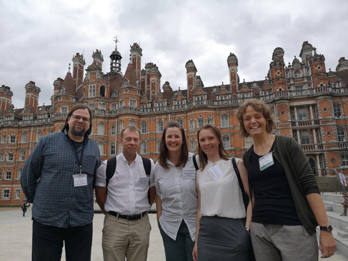 RISEFR's tweet photo. Some of RISE's delegates at #Interflam2019 gathered at Royal Holloway, ready for the sessions today😊👍 #Interflam @Interflamconf https://t.co/6EL1B5tU8O