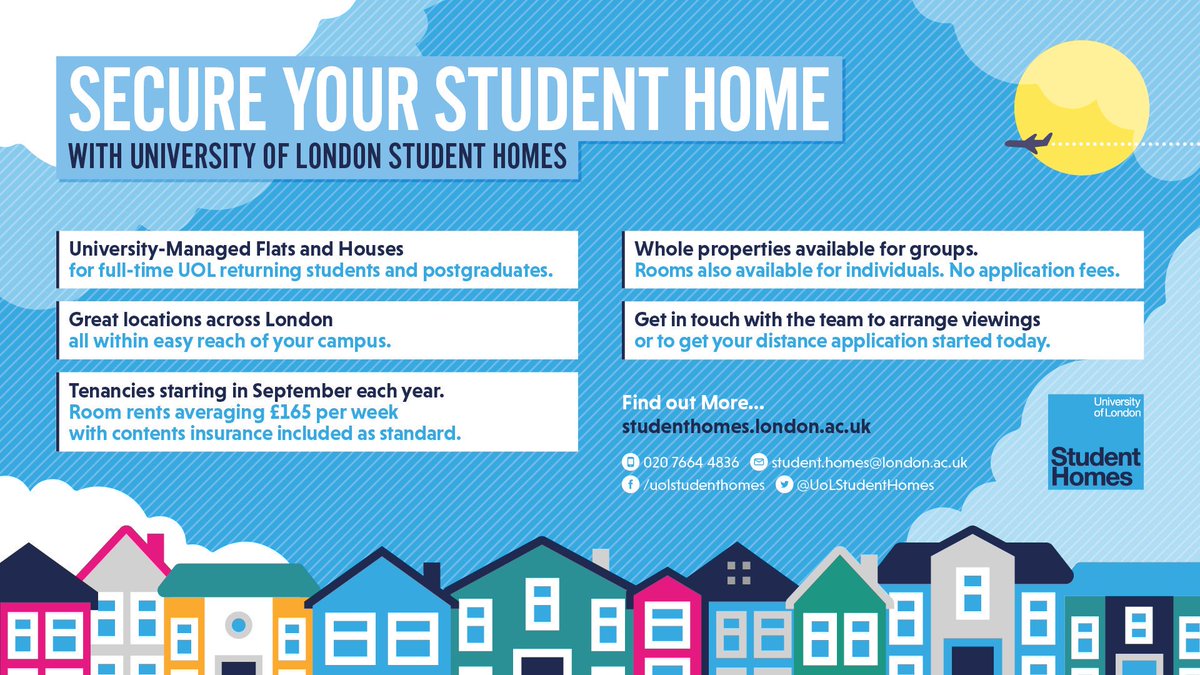 UoLStudentHomes's tweet photo. Contact us to secure your student home for 2019/20.
#University of London #accommodation #UCLstudent #SOAS #LSHTM #RoyalAcad #KCL #Goldmsiths #accommodation #London https://t.co/eqSo4KtCeg