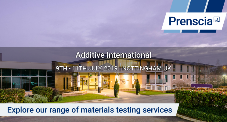 HBMPrenscia's tweet photo. HBM Prenscia will join industrial leaders in additive manufacturing at the Additive International event on 7/9 in Nottingham, UK. Explore our range of materials testing services: materials assurance, material characterization, &amp; specialized testing: https://t.co/Uy81KTnfpc https://t.co/gi29kkDZN0