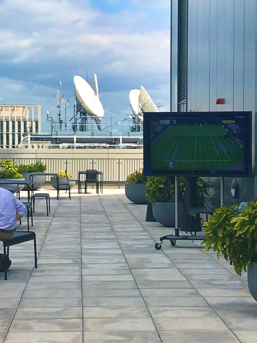 A great way to watch Wimbledon on the terrace at <a href="/HughJamesLegal/">Hugh James</a> 😁