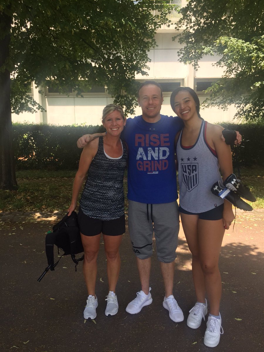 BMSVancouver's tweet photo. Game Day in Lyon!! Wouldn’t be the same without some pick up with @SoccerGrlProbs and @BeastModeSoccer !!! Let’s Go #teambms https://t.co/IVobumMDsR