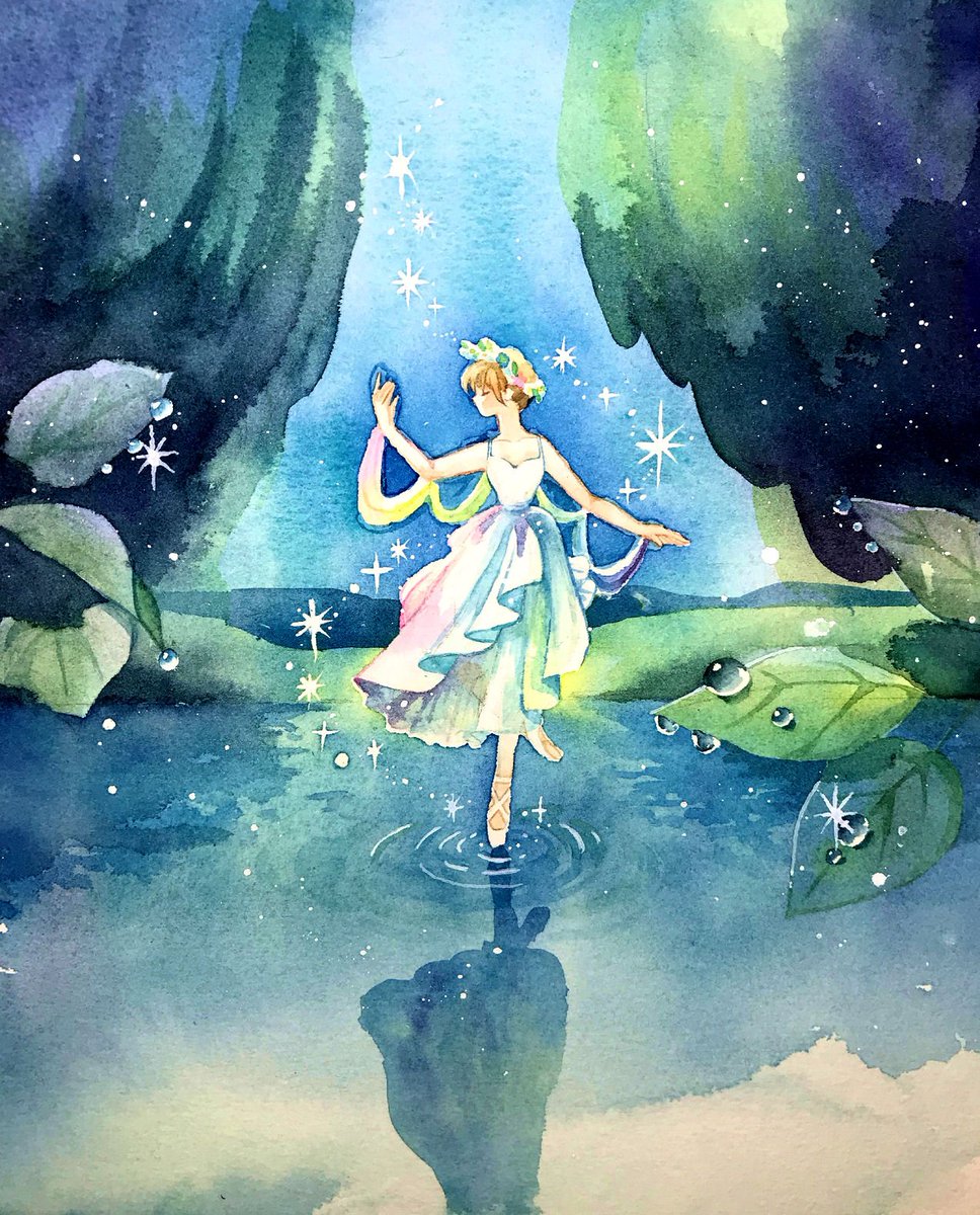 中丸みつ Ar Twitter ディズニーっぽいキラキラ感を目指した絵 水彩画 中丸みつ Ar Twitter ディズニーっぽいキラキラ感を目指した絵 水彩画