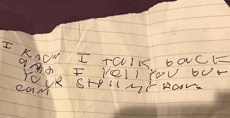 MsCLCrawford's tweet photo. Found this note from a student that I saved in my wallet. It’s a great reminder to dig deep & try to connect & love those students that may “talk back” or “yell” at you because you just may end up as their FAV! #gettoknowthem #relationshipsmatter #studentsneedus https://t.co/nW3LWsV3oy
