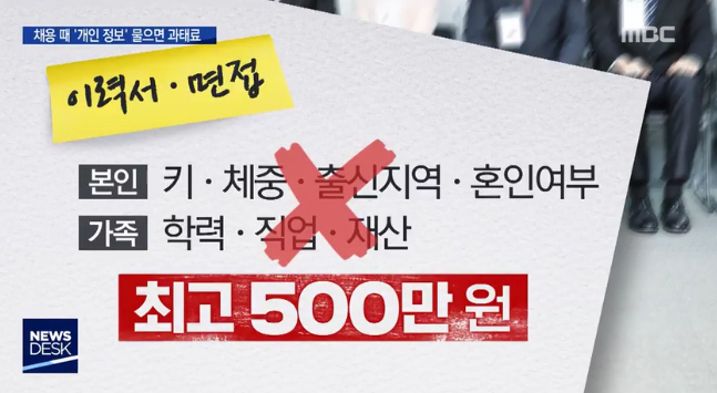 qlrvkdlqlrvkdl's tweet photo. 앞으로 이력서나 면접에서 개인의 용모, 키, 체중, 출신지역, 혼인여부, 재산 정보를 요구하거나, 가족의 학력, 직업, 재산을 물으면 최고 5백만원의 과태료를 부과하도록 법이 바뀌었습니다. https://t.co/0nEgxCn0QY