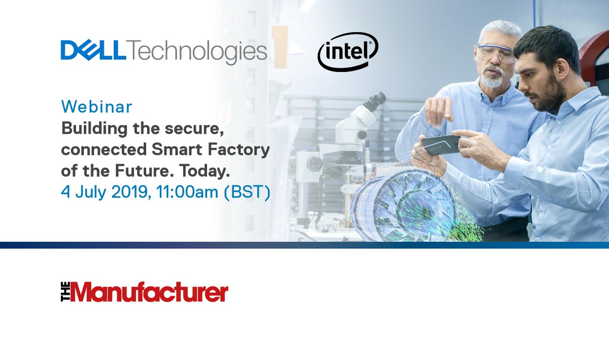 Next #webinar on Thurs 4 July, 11am with <a href="/DellTechUK/">Dell Technologies UK</a> we'll lay the foundations for the Industrial #IoT by implementing proven infrastructure that integrates into your #ERP, #SAP and back office systems. #UKmfg

Join us &amp; register here: hubs.ly/H0jpc2T0