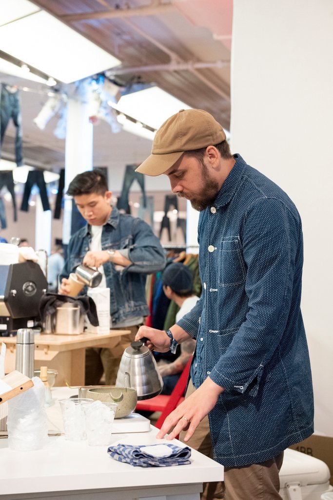 Freshly served indigo brew at New York Denim Days 2019.⁠
⁠
#DenimDaysFestival #vintage #denim #blue #BlueNews #indigo #streetstyle #style #fashion #inspiration #indigo #trend #look