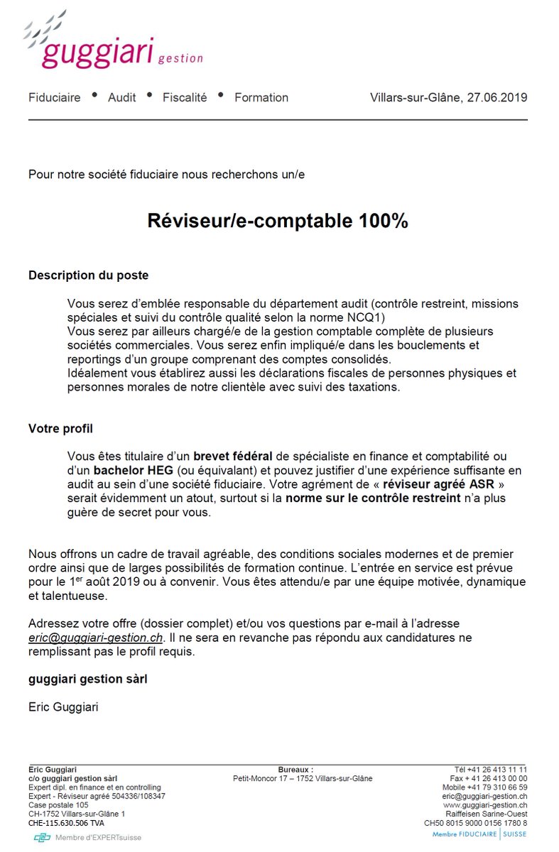 guggiarigestion's tweet photo. guggiari gestion recrute, réviseur comptable 100 % https://t.co/iEbEYifSiB