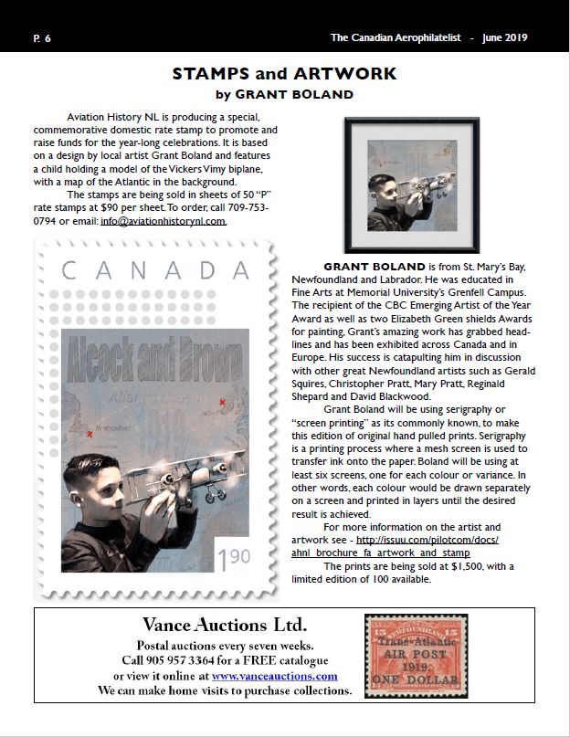 AviationHistNL's tweet photo. Do you have your copy of the latest Canadian Aerophilatelist yet? Check out the awesome coverage of our Alcock and Brown celebrations in the new issue! https://t.co/tPOfTo4Mlx