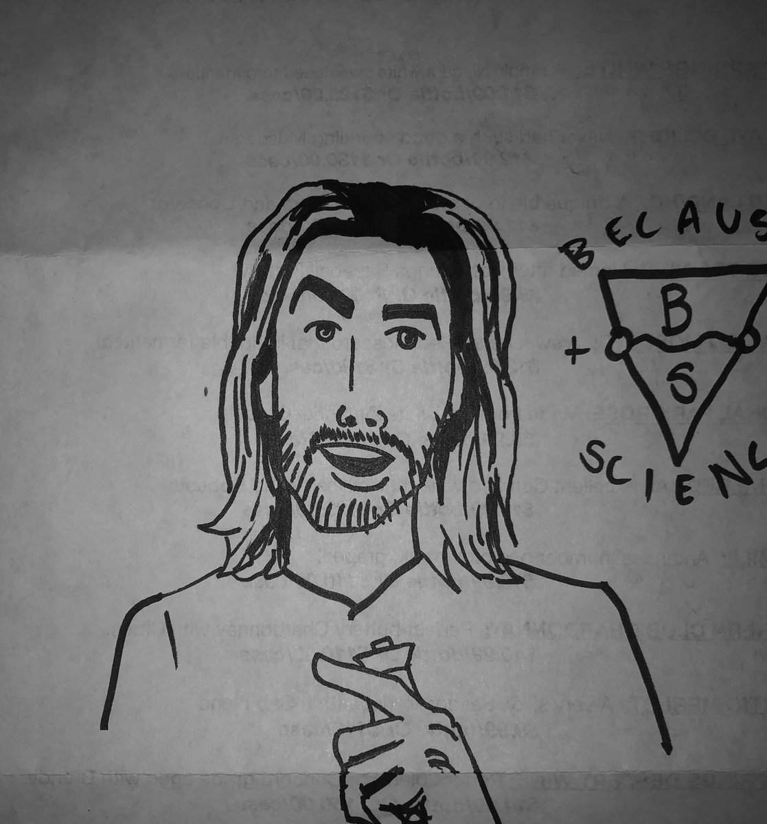 MRoboski's tweet photo. The doodles are done. This is now the official campaign to get @Sci_Phile of @BecauseScience to guest on #CriticalRole alongside @matthewmercer. #BecauseMagic https://t.co/iRpphWtG8v