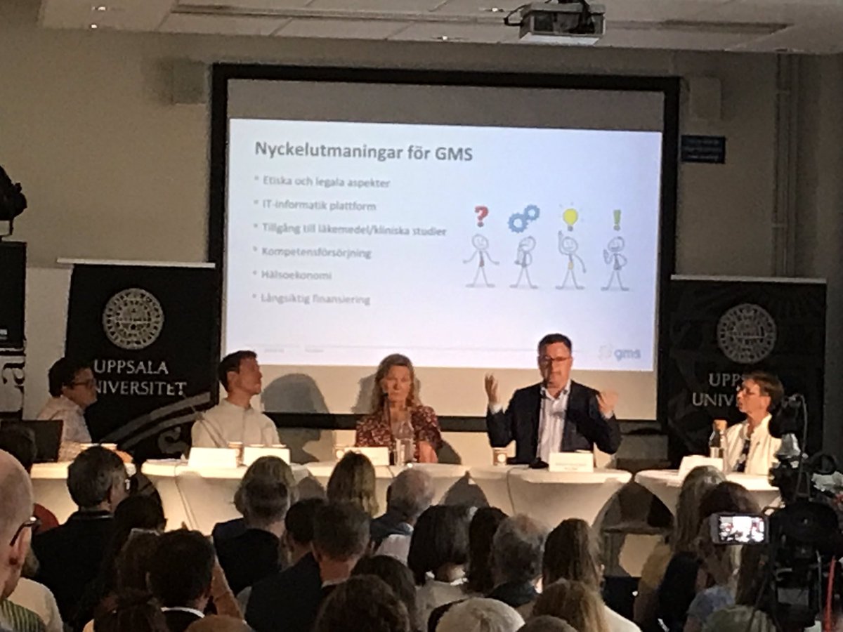 IngmanPontus's tweet photo. Precisionspoddveteranen @rosenquistbrand presenterar hur @genomicmedswe banar vägen för precisionsmedicin. Utmaningar inom informatik, kompetensförsörjning och långsiktig finansiering behöver överkommas för att frigöra potentialen. #BMSiAlmedalen #vårdpol #BMSHorizont https://t.co/w7zL3jCRbM
