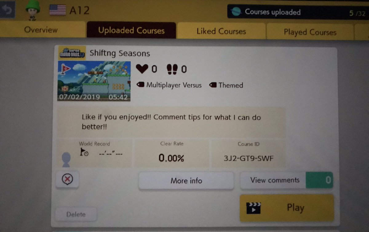 smm2courses's tweet photo. “Shifting Seasons”
By: A12
Course ID: 3J2-GT9-SWF
•
•
•
•
•
#suppermariomaker2 #mario #nintendo #supermariomaker #ryukahr #dgr #switch #meme https://t.co/9KzBRJFB5t