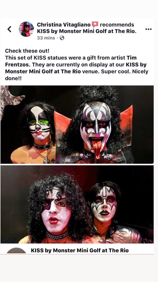 BUSTS are now in the KISS RIO at the KISS by MONSTER Mini Golf and MUSEUM!! $50 off shipping for all TWITTER customers !!!