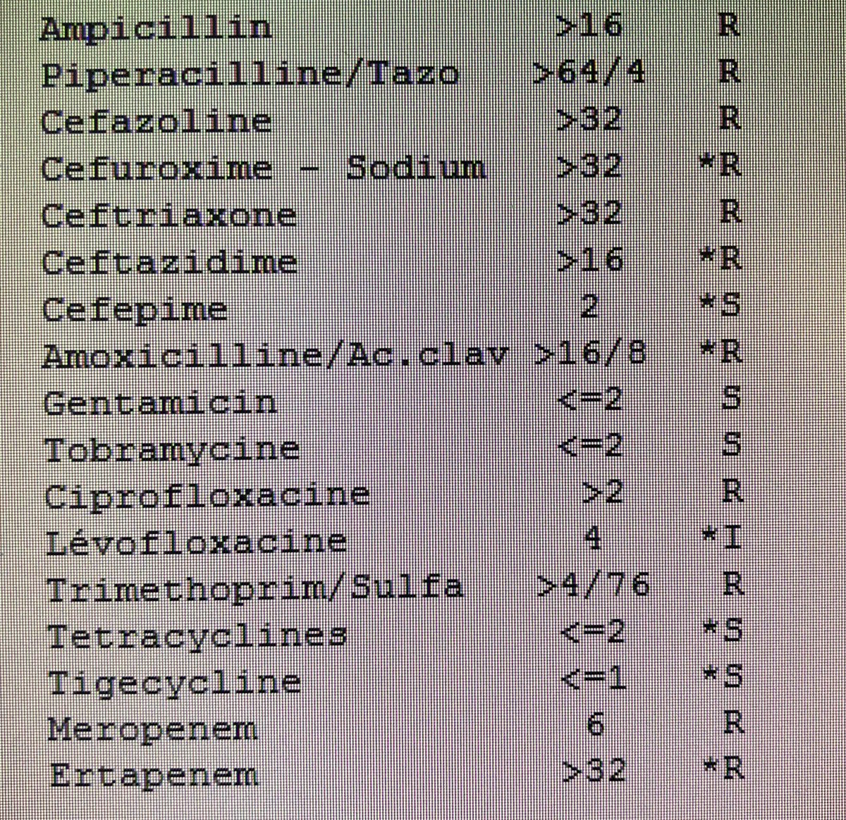 sebpoule's tweet photo. Enterobacter cloacae
AmpC production + porins mutations
#respectthisbug #ICUnightmare 
#microround #IDtwitter https://t.co/WlUNraxZPq