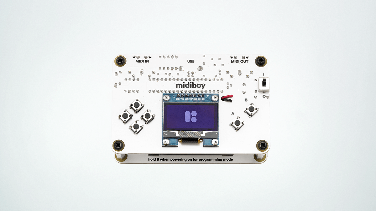 blokaslabs's tweet photo. Meet Midiboy! Started out as a personal project for MIDI debugging #midiboy eventually turned into this little open-source handheld microcomputer with MIDI support. Based on #arduino it can run different MIDI programs and retro games! Find out more at https://t.co/elR5ONfGmu https://t.co/Ak6Fz9gJXv