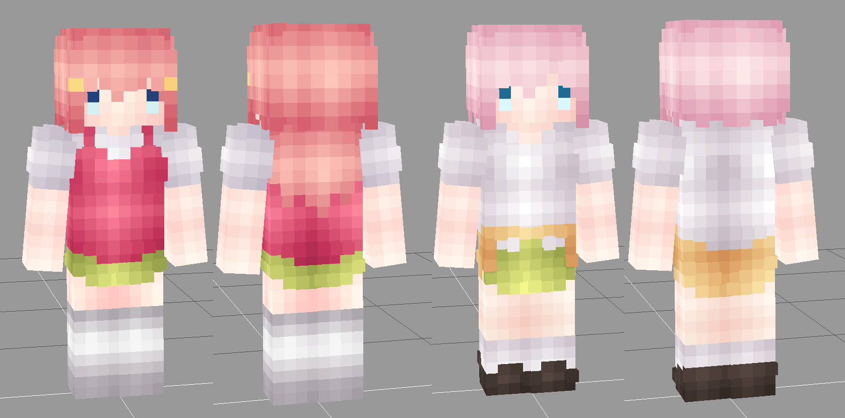 Twitter 上的 Minedoll 五等分の花嫁 中野 一花さん 五月さん のスキンを 作りなおしました 欲しい方は 返信で 教えてください Minedoll マインドール マインクラフト マイクラ マインクラフトスキン マイクラスキン スキン 五等分の