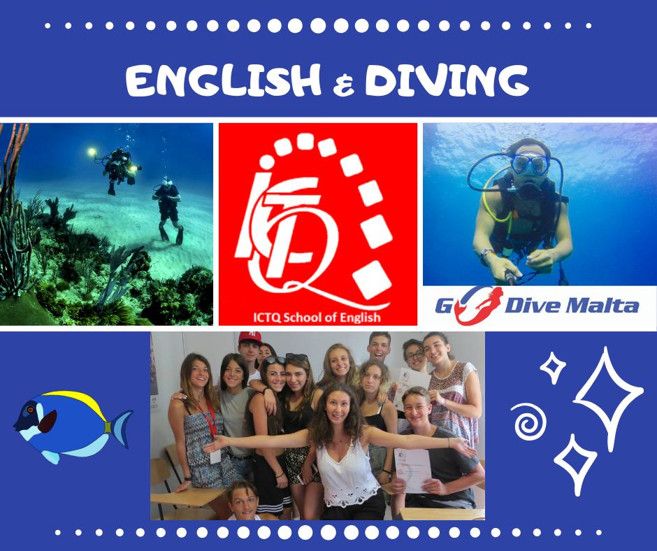 ICTQmalta's tweet photo. Take advantage of what our beautiful coastal #Mellieha has to offer, and combine #StudyEnglish in @ICTQmalta with a #Diving Course or #scubadiving experience with Go Dive Malta. Send us a message to learn more📲 https://t.co/r7Z4aIkWXL
