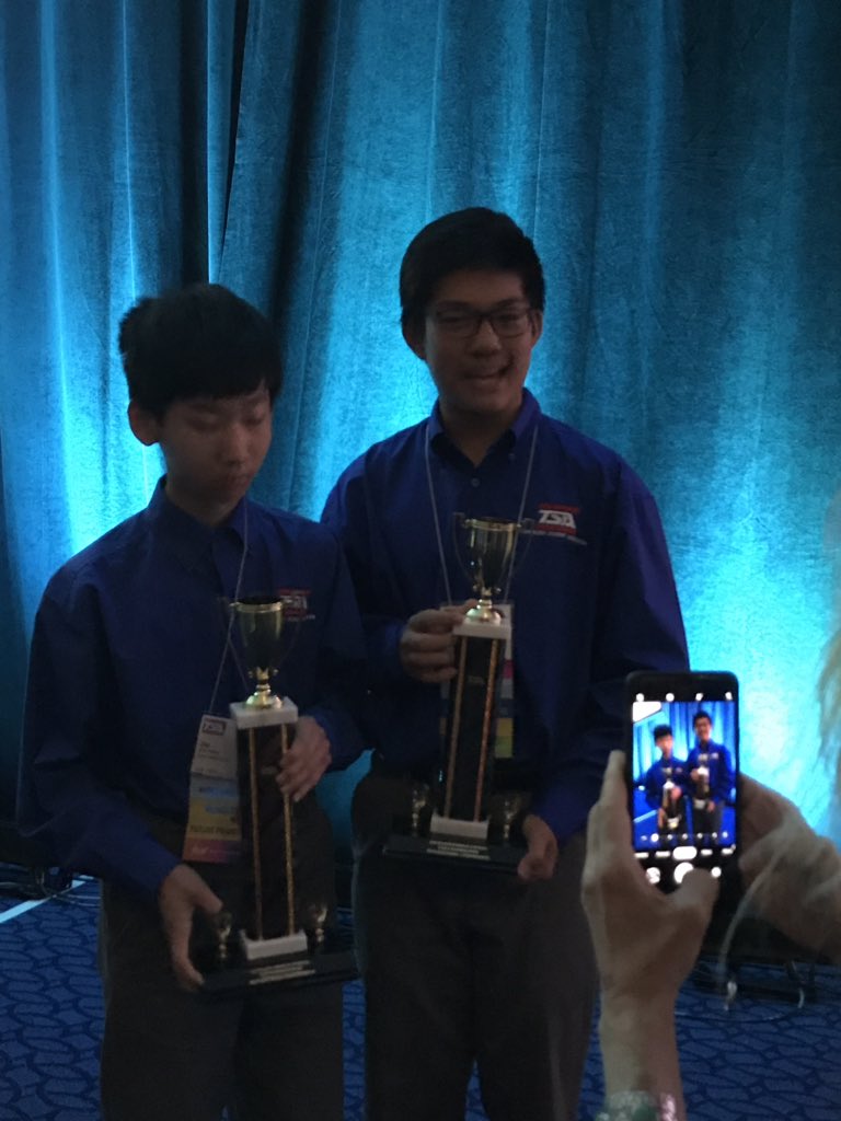 dewitt_tsa's tweet photo. @IthacaNYSchools @ICSDLearning @dewitt_tsa  Congratulations to Ziqi (1st place) &amp; Stephen (2nd place) MS CAD Foundations https://t.co/ciLzuD0ei4