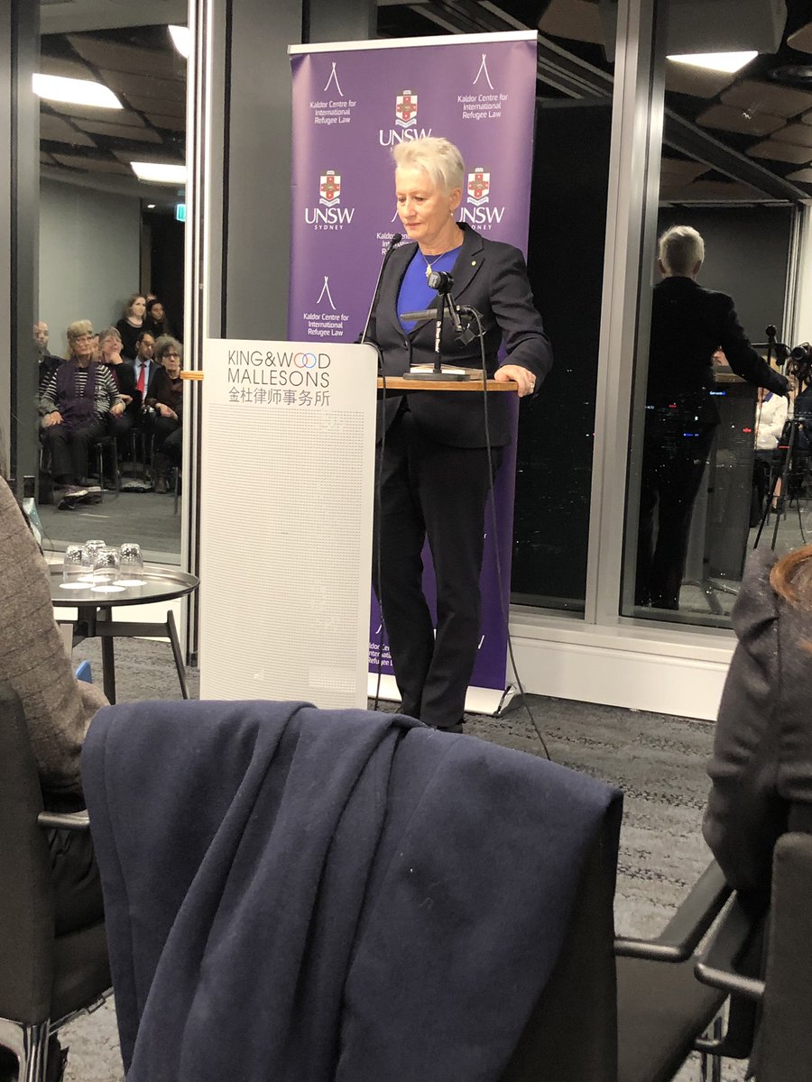 Karina_Roberts's tweet photo. Just attended a fantastic event organised by the Kaldor Centre for International Refugee Law, where Prof Kerryn Phelps launched the book Refugee Rights &amp; Policy Wrongs by Jane McAdam and Fiona Chang. Everyone has the right to seek asylum under international law  @UNSWLaw https://t.co/GlIrTG0bKp