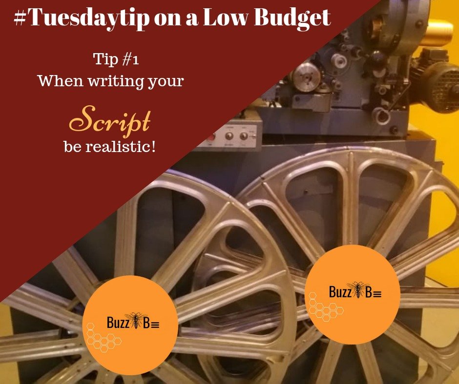 BuzzbeP's tweet photo. For the next weeks I will be sharing #tuesdaytips on How to Make a Film on a LOW Budget

#LowBudgetFilming Tip Nr 1 - When writing your Script be Realistic, minimum cast and crew, simple locations  

#behindthescenes #behindthecamera #filmdirector #indieartist #filmmaking #buzzbe https://t.co/dFqohoJvlk