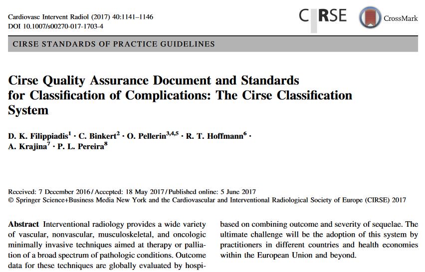 CVIR_Journal's tweet photo. #CIRSE complication classification system for IRs - based on combining outcome and severity of sequelae.
Document is free to read for 30 days👏❗️ https://t.co/9882VUloRk #IRad https://t.co/KWbOYQ1RxI