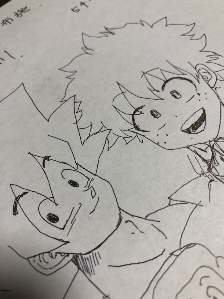 悟空さと出久きゅん描いた(^q^)
#ヒロアカ
#ドラゴンボール 