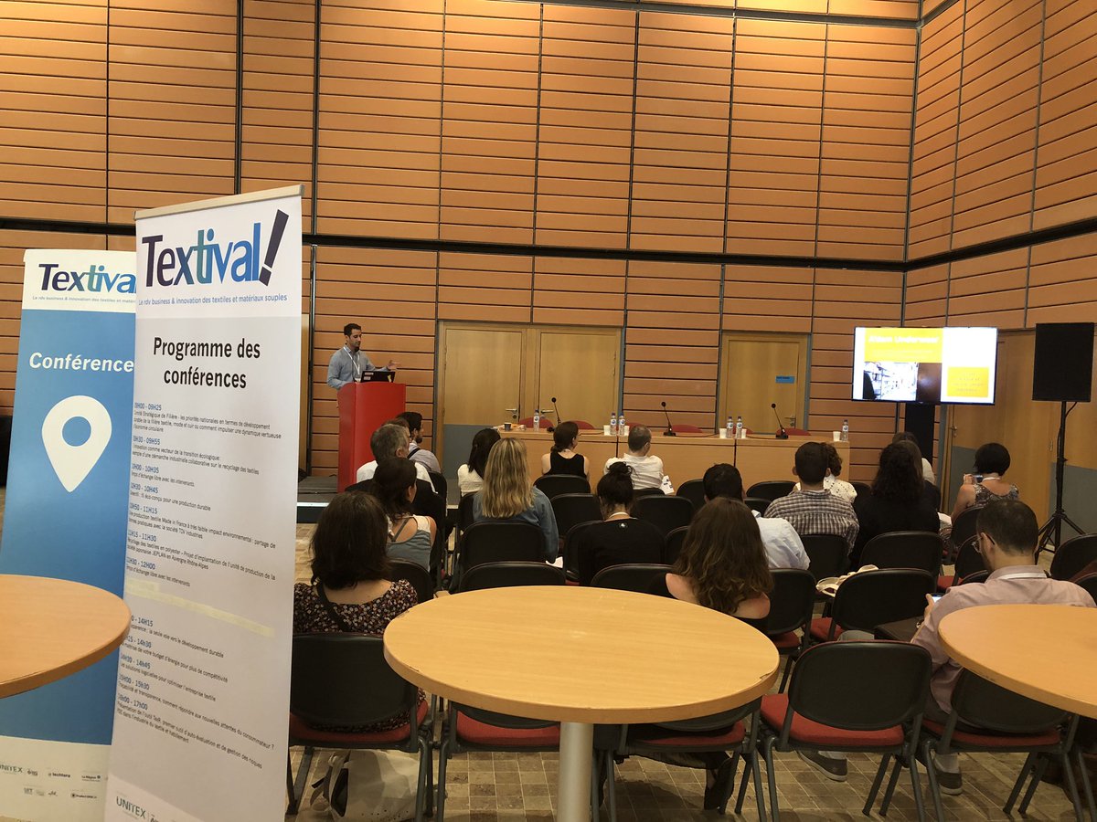 UNITEX_AuRA's tweet photo. [ #TEXTIVAL ]
Tout au long de la journée, un programme de #conférences autour de la thématique #textile #durable 🌍 https://t.co/Vx8Zn3vLKe