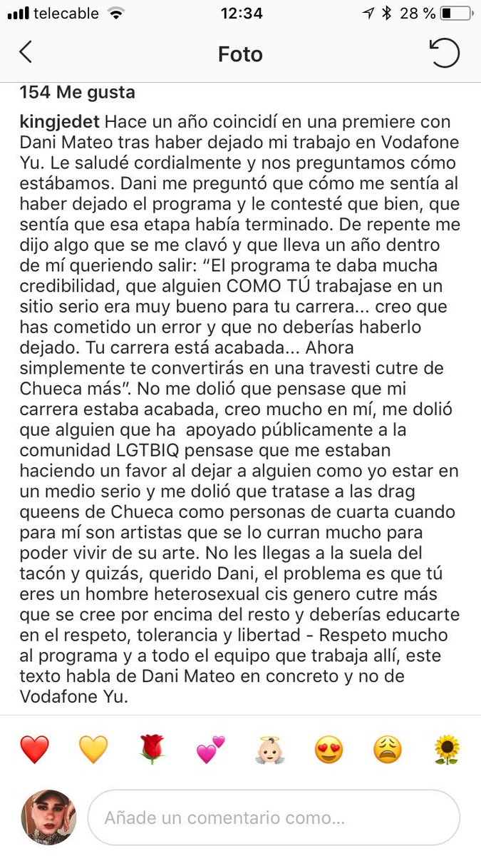 La verdadera cara de Dani Mateo .
« La cara oculta de los progres » lo llamaría yo ...