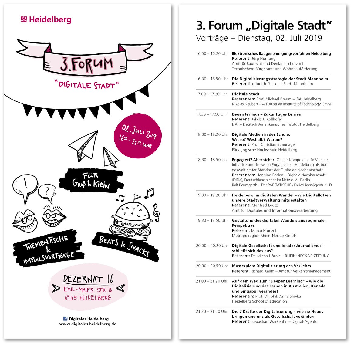 NicoleHuberDE's tweet photo. Heute findet unser 3. Forum #DigitaleStadt statt. Wir sind von 16-22 Uhr im Dezernat 16 in #Heidelberg und freuen uns auf die Vorträge und die Gespräche an den Infoständen. #DigitalesHeidelberg 
Weitere Infos gibt es hier: https://t.co/06VBr9htH7 https://t.co/W4xfaKYQFB