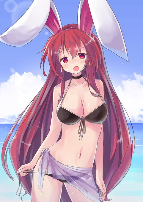 暑くなってきたので水着。

パレオが好きで、シースルーも好きだから合体させたモノ。

#うちの子 