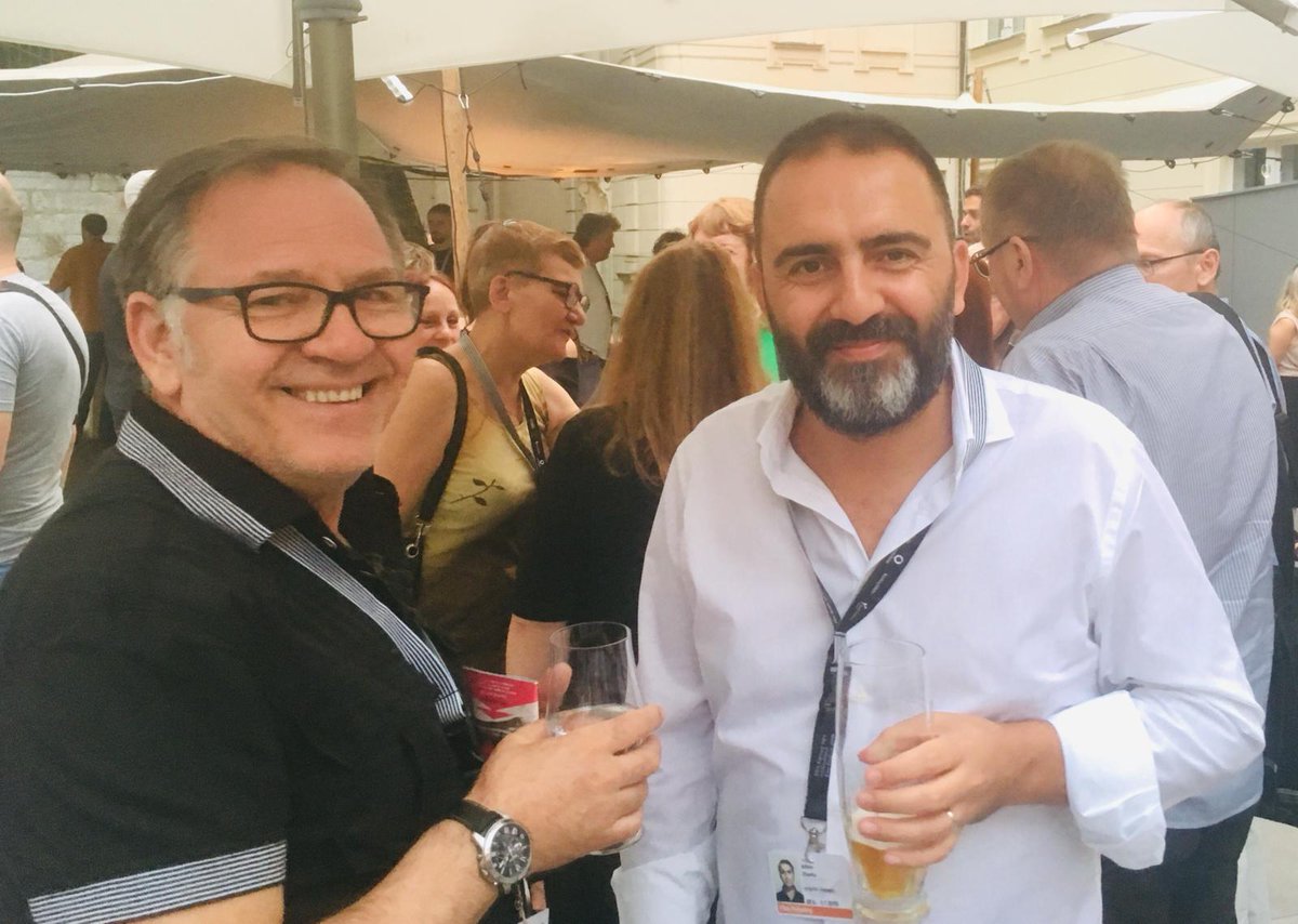 EFP_on_tour's tweet photo. What an evening! EFP #FutureFrames welcomed dedicated partners and industry guests at the industry cocktail @KVIFF. @Ufrbih @CzechFilmCenter  @German_Films @filmalap @FilmCentreLV @filmfundlux https://t.co/CQ1Zp1lEqB