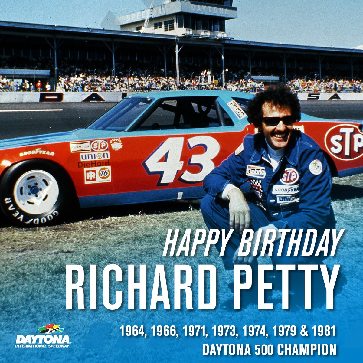 Happy birthday to Legend and seven-time Champion, The King, Richard Petty! 