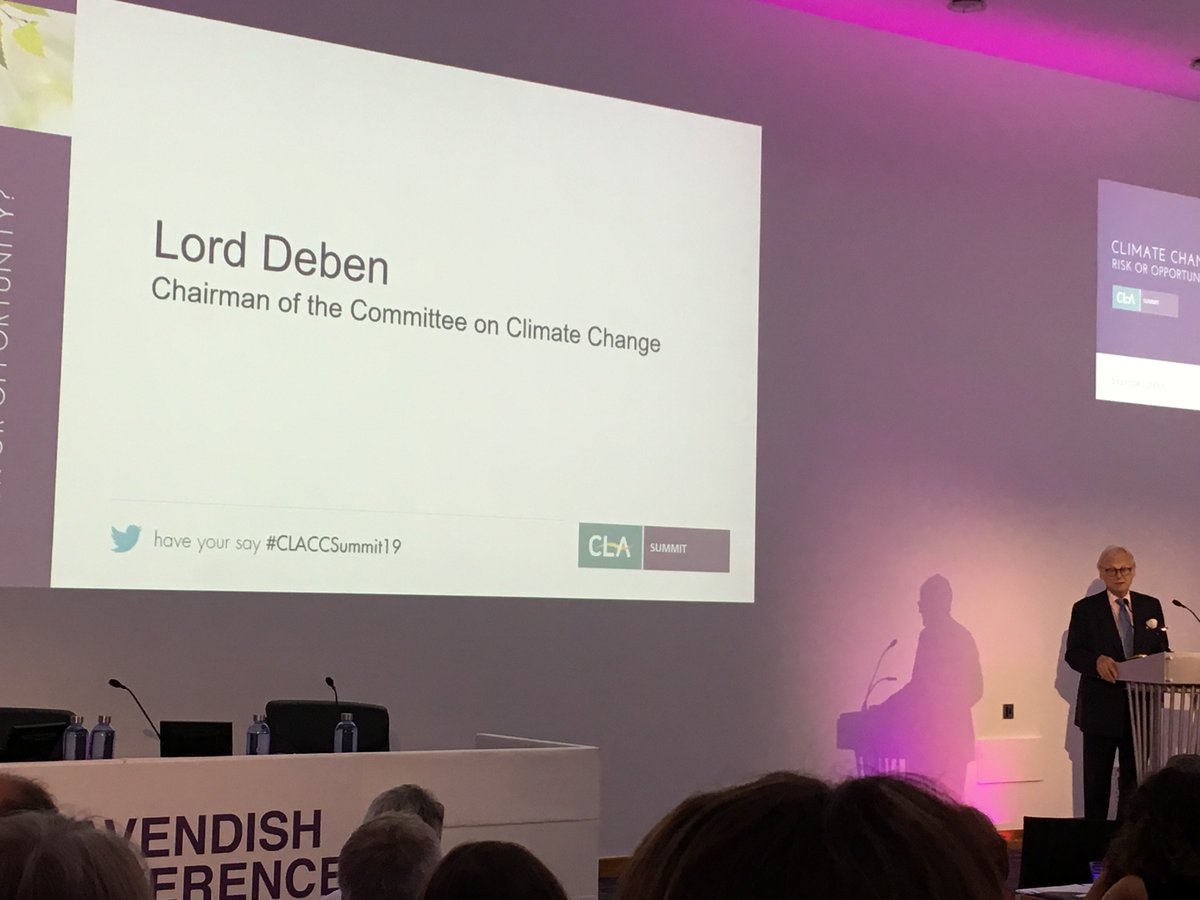 ‘Agriculture and land use will be at the heart of what we do’ talking about climate change ‘a potent symptom of what we have done to our planet’ Lord Deben speaking as Chairman of the Committee on Climate Change #CLACCsummit19 #agriculture #climatechange
