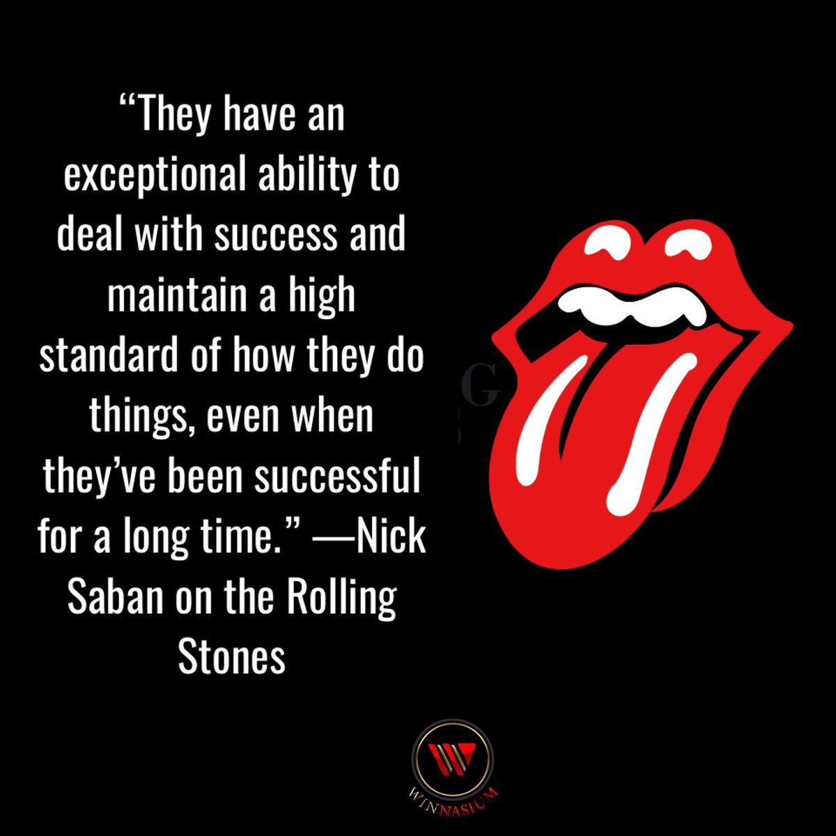 WINNASIUM's tweet photo. • #WINNER FUN FACT •
After every road game that his team wins, @NickSabanTide listens to his favorite #RollingStones song. #successmindset #highperformance https://t.co/RNPSVgFLG3