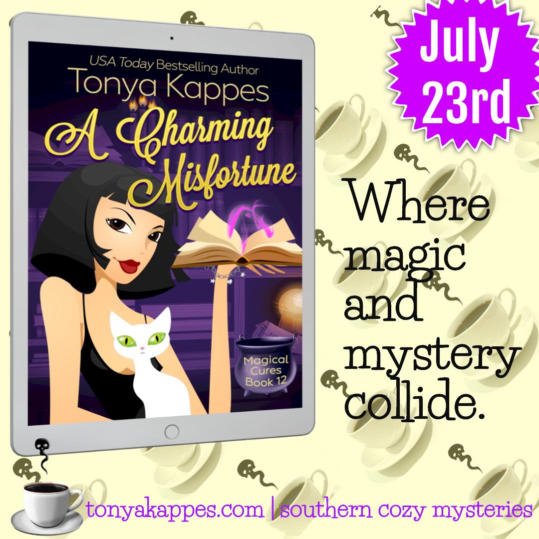 tonyakappes11's tweet photo. A CHARMING MISFORTUNE
Book 12
USA Today Bestselling Series
MAGICAL CURES #MYSTERY
🔮🔮🔮🔮🔮🔮🔮🔮
Where magic and mystery collide!
Preorder your copy today.
Releases 7/23
🔮🔮🔮🔮🔮🔮🔮🔮
https://t.co/U95FHroqxY 
#cozymystery #paranormal https://t.co/q6qOK9KvYY