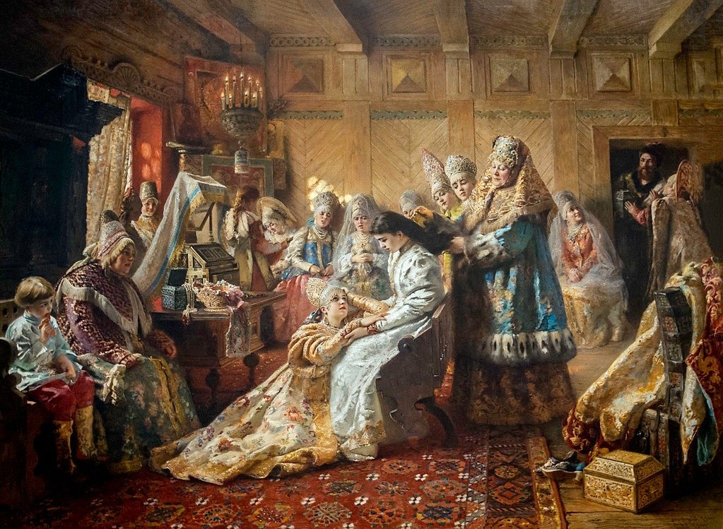 Russia's tweet photo. Known as Ambassador of #traditional #Russian #culture in the #West, #painter Konstantin Makovsky🎨🖼️was born on 2 July 1839. His stunning paintings epitomize charm of Old #Russia (XV-XVI cent). Through rich details of sarafans &amp; furs he showed #boyars life
https://t.co/W7aFRbyGkz https://t.co/uM6RvdoRL4