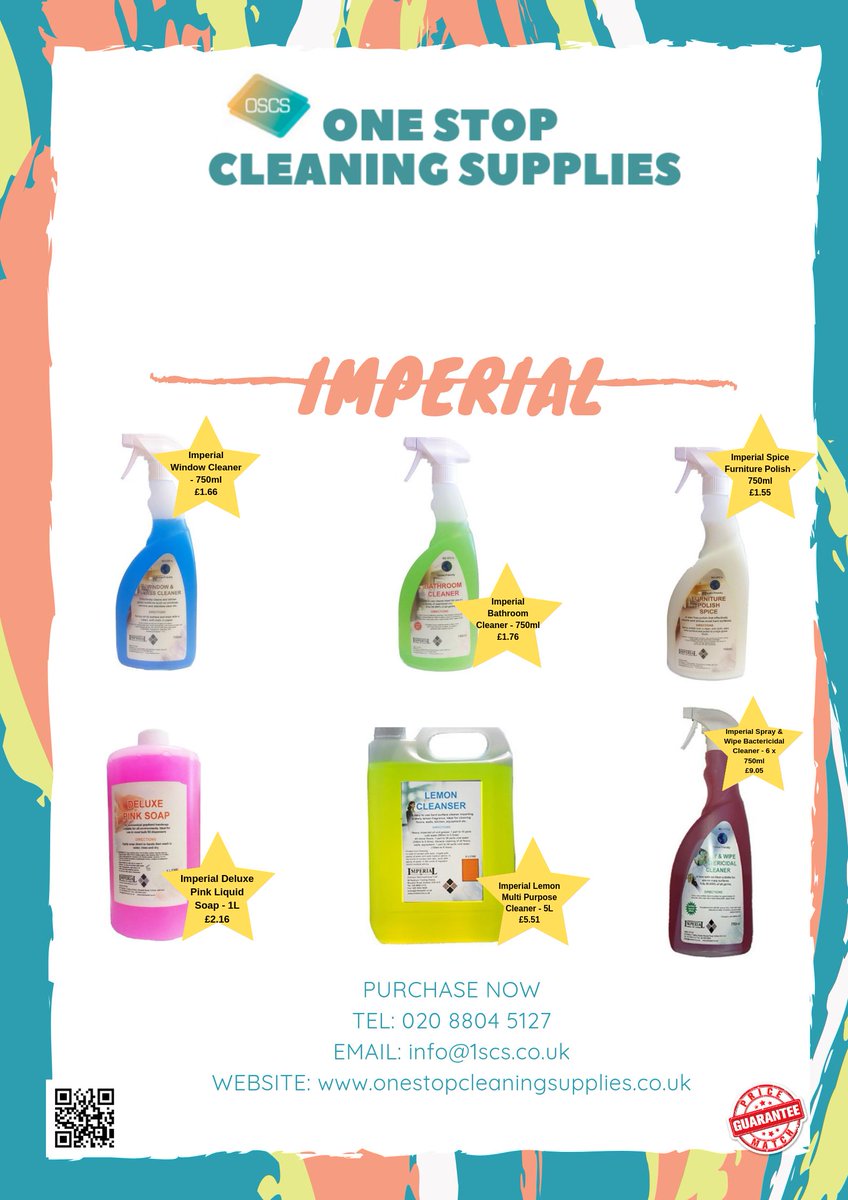 StopSupplies's tweet photo. Shop Exclusively Our Imperial Range Quality Products At Low Prices! https://t.co/guhhlCeBeY+
#clean #cleaning #cleaningproducts #onestopcleaningsupplies #shopping #imperial https://t.co/N2m9eguCa6