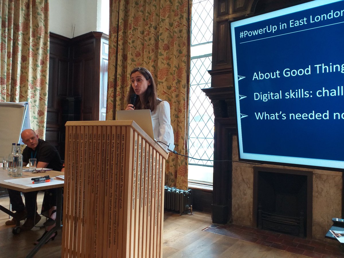 GoodThingsFdn's tweet photo. "Digital skills are not just nice to have, they are essential skills to have - especially if you are applying for Universal Credit or filling in your taxes online." Delphine Poschmann is telling our #PowerUp audience why J.P. Morgan are so determined to help build digital skills. https://t.co/1DOAAULGy2