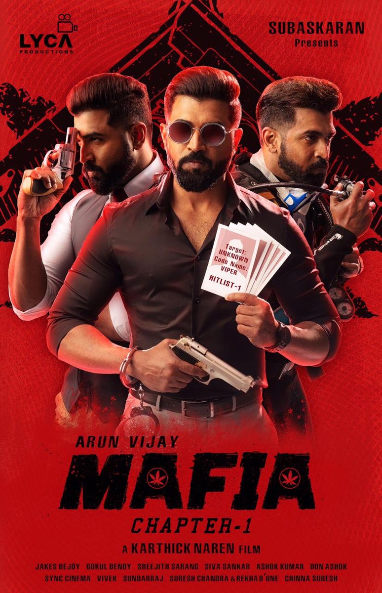 PrinceCinemas's tweet photo. Here is the first look of #Mafia starring @arunvijayno1 and Directed by @karthicknaren_M. @Prasanna_actor to play baddie. Produced by @LycaProductions. #MafiaFirstlook https://t.co/lifqd1HWEk