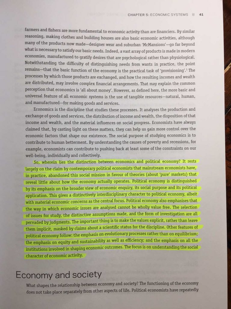 非常精准的关于经济学与政治经济学之差异的概述