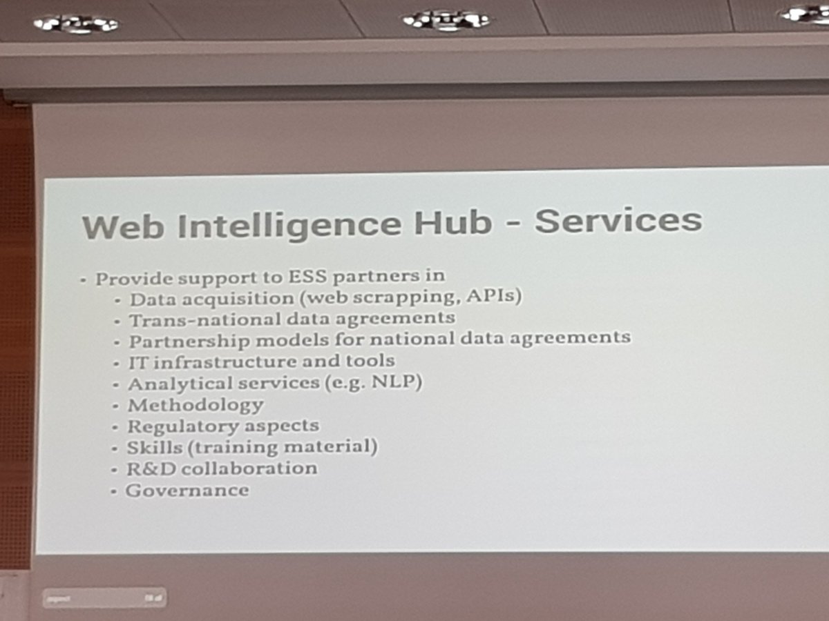 darbuono's tweet photo. .@reisfe:
"The web intelligence hub will be providing support to the European Statistical partner for #Data acquisition via web scraping and APIs"
#Eurostat
#Job #Vacancy #Statistics https://t.co/DKIBqc7h1c