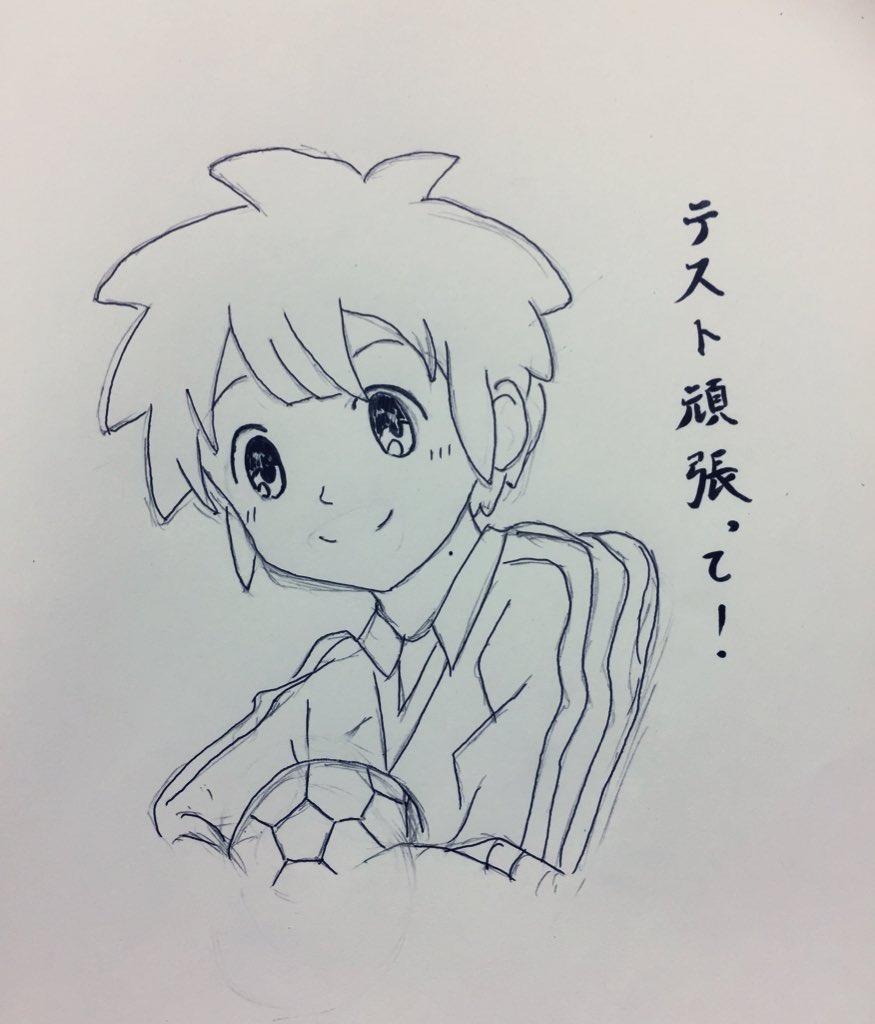 @Maki_knn キャラが合ってるか不安な上に落書きですが… 