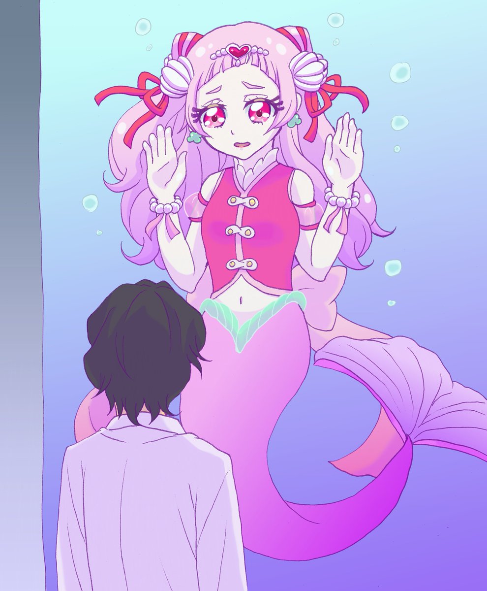 白 雪 6 30は人魚の日だったみたいで人魚エールちゃん落書き W ジョジはな 陸の上へと連れ出された人魚は王子様と共にいつまでも幸せに暮らしました めでたしめでたし