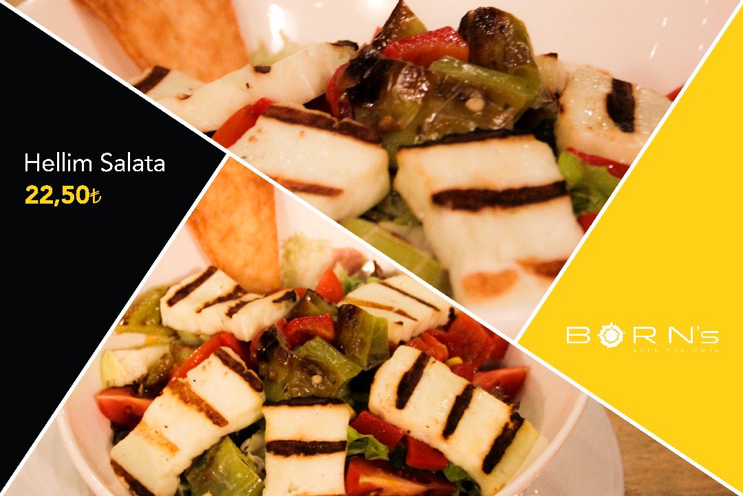 bornscafe's tweet photo. Kafemizin en lezzetli #vejetaryen salatalarından biri "Hellim Salata"
Taze Akdeniz yeşillikleri ile ızgaralanmış yumuşacık hellim dilimleri size iyi gelecek!
#salad #salata #izmirdeyaşam #bornovadayaşam #izmir #bornova #bugünneyesem #bugunnereyegitsem https://t.co/nRTQ4LI3FS