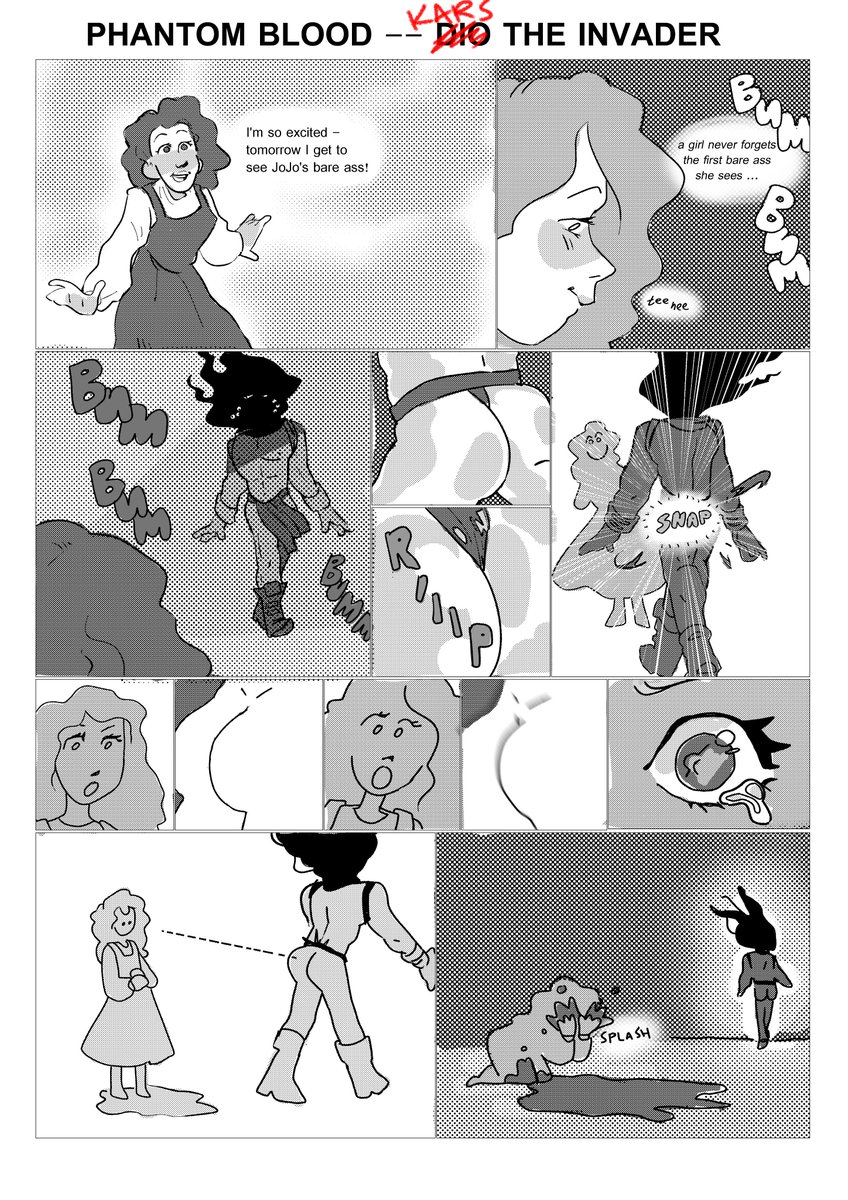 hi this is my comic about phantom blood if lord kars' ass was ruining jonathans life instead of dio