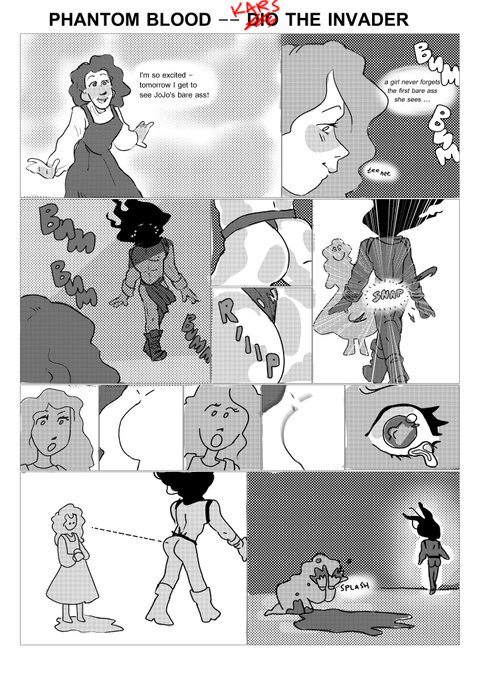 hi this is my comic about phantom blood if lord kars' ass was ruining jonathans life instead of dio 