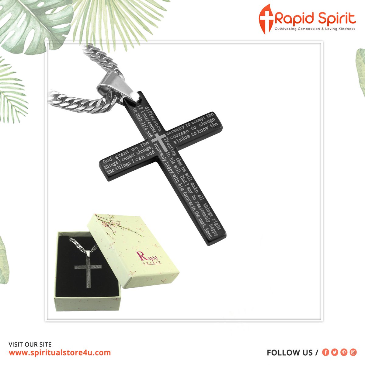 rapidspirituk's tweet image. Black Serenity Prayer Cross Pendant in Stainless Steel
The Cross Pendant makes a beautiful and meaningful gift. This stylish religious pendant is perfect for everyone.

Have a look for more @ spiritualstore4u.com

#CrossPendants #Jewellery #Fashion #Cross #Pendant #Rapidspirit